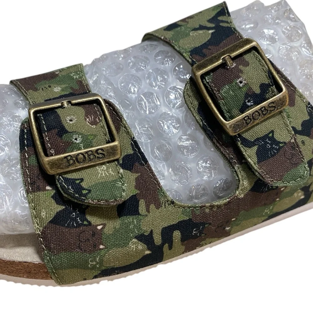 Skechers Bobs Cat Camouflage Print Sandals - New - Women’s 11